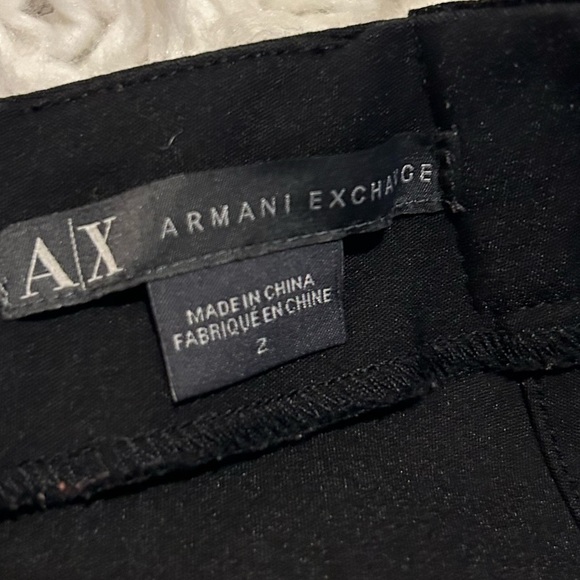 50%off w♥️ Armani Exchange Skinny Black pant back zipper ankle zipper 2 #67 - Picture 4 of 6